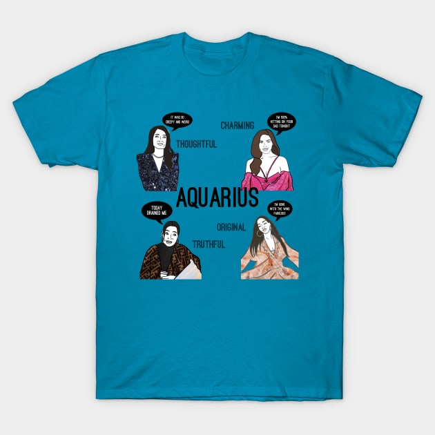 Aquarius- Bravostrology series T-Shirt by Katsillustration